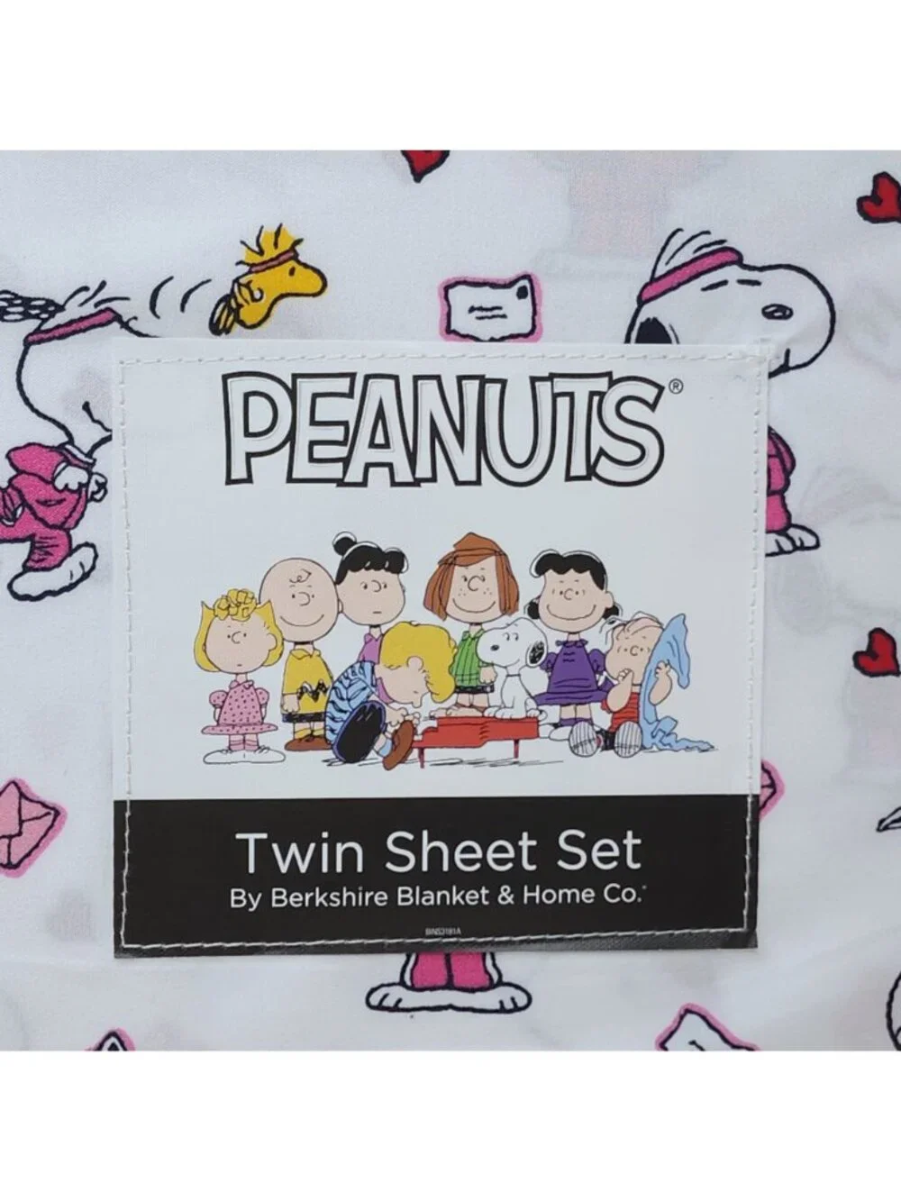 Peanuts Snoopy Twin Sheet Set By Berkshire Valentines Letters Hearts